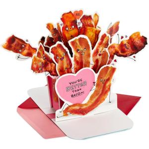 Hallmark Funny Pop Up Card for Husband, Wife, Boyfriend, Girlfriend (Better Than Bacon) for Anniversary, Romantic Birthday, Love, Father’s Day, Valentine’s Day(Pop Up  Better Than Bacon)