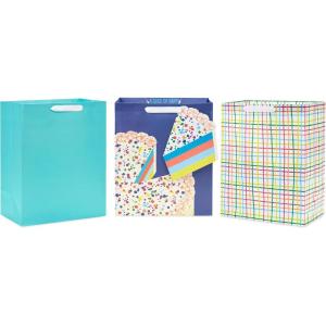 Hallmark Gift Bag Assortment (8 Bags: 3 Small 6″, 3 Medium 9″, 2 Large 13″) Kids Birthday, Good Vibes, Retro Icons(Bag Bundle)