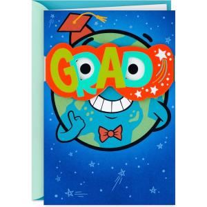 Hallmark Graduation Card for Kids (Removable Glasses) for Preschool or Kindergarten Graduates(Graduation  GRAD Glasses with Card)