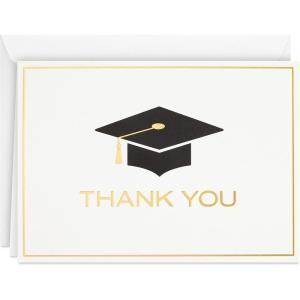 Hallmark Graduation Cards Bulk Assortment, Black and Gold (36 Cards and Envelopes, 6 Designs)(White)