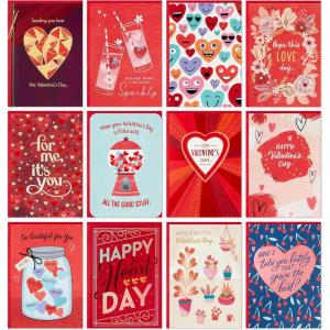 Hallmark Handmade Christmas Card Assortment (12 Cards and Envelopes, Refill Pack Card Organizer Box)(12 Card Assortment – All Valentine Needs)
