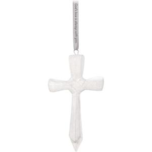 Hallmark Keepsake Christmas Ornament 2023, Porcelain Cross, God’s Love Never Fails, Religious Gifts(God’s Love is Always)