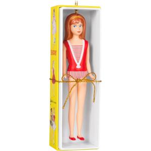 Hallmark Keepsake Christmas Ornament 2024, Barbie 60th Anniversary Barbie’s Little Sister, Skipper, Gifts for Her(60th Anniversary Skipper)