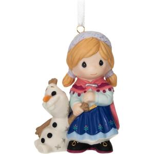 Hallmark Keepsake Christmas Ornament 2025, Disney Precious Moments Tinker Bell, Porcelain, Gifts for Disney Fans(Anna and Olaf)