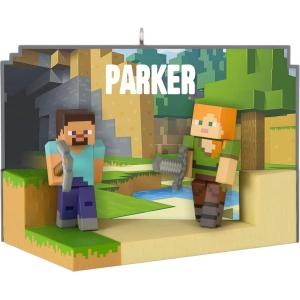 Hallmark Keepsake Personalized Christmas Ornament, Minecraft My World Text, Gifts for Gamers(Personalized Ornament)