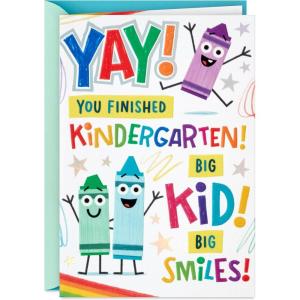 Hallmark Kindergarten Graduation Card (Big Kid, Big Smiles) for Son, Daughter, Niece, Nephew, Grandchild