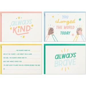 Hallmark Little World Changers Kids Blank Cards Assortment with Organizer (24 Encouragement Cards and Envelopes)(Lwc Caddy)