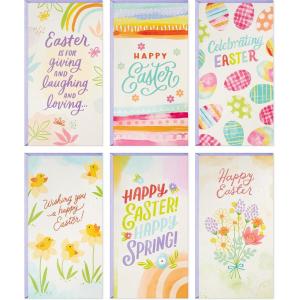 Hallmark Money and Gift Card Holder Christmas Card Assortment (36 Cards and Envelopes) Mint Green, Plaid, Holly, Deer(Happy Easter  Easter Money Holder Assortment)