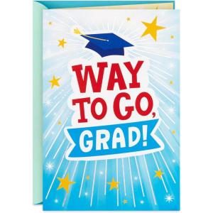 Hallmark Musical Graduation Card with Lights, Plays Celebration (Preschool, Kindergarten, 8th Grade, High School)(Musical Card with Lights  Plays Celebration)