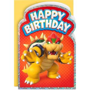 Hallmark Nintendo Super Mario Bros. Birthday Card (Bowser) for Kids, Teens, Gamers
