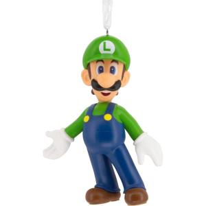 Hallmark Nintendo Super Mario Mini Christmas Ornaments, Shatterproof, Set of 6(Luigi)