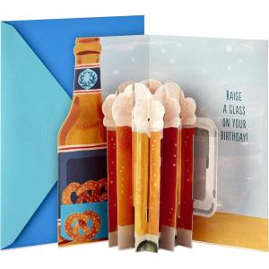Hallmark Paper Wonder Displayable Pop Up Birthday Card (Beer)(Multicolor)