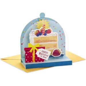 Hallmark Paper Wonder Displayable Pop Up Birthday Card (Birthday Cake)(Multicolor)