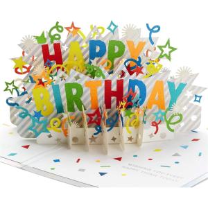 Hallmark Paper Wonder Displayable Pop Up Birthday Card (Birthday Cake)(Pop Up  Happy Birthday)