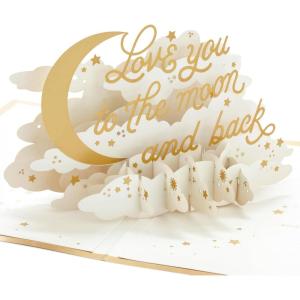 Hallmark Paper Wonder Musical 3D Pop-Up Valentine’s Day Card With Motion (Happy Heart Day)(Pop Up  Moon and Back)