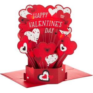 Hallmark Paper Wonder Musical 3D Pop-Up Valentine’s Day Card With Motion (Happy Heart Day)(Pop Up Hearts  Plays Happy by Pharrell Williams)