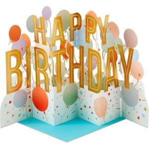 Hallmark Paper Wonder Pop Up Birthday Card (Someone to Celebrate)(Accordion Fold Card or Birthday Party Centerpiece)