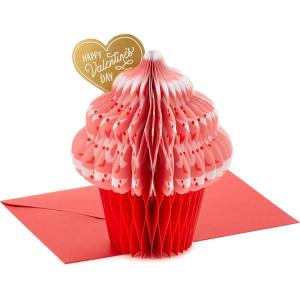 Hallmark Paper Wonder Pop Up Valentines Day Card (Honeycomb Hedgehog)(Honeycomb Cupcake)