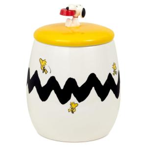 Hallmark Peanuts Cookie Jar With Sound, 10″ (Snoopy and Woodstock) Gift for Fans and Collectors