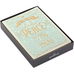 Hallmark Religious Christmas Boxed Cards, Inspirational Quote (16 Cards and 17 Envelopes)(Peace)
