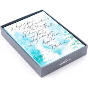 Hallmark Religious Christmas Boxed Cards, Inspirational Quote (16 Cards and 17 Envelopes)(Quote)
