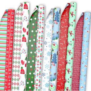 Hallmark Reversible Christmas Wrapping Paper Rolls for Kids (6 Rolls: 150 Sq. Ft. Total) Cookies, Donuts, Mittens, Penguins, Dinosaurs(Reversible Christmas)