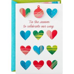 Hallmark Romantic Christmas Card for Husband, Wife, Boyfriend, Girlfriend (Celebrate Our Way)(Celebrate Our Way Hearts)