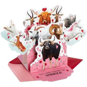 Hallmark Shoebox Funny Valentine’s Day Card (Nice Butt) for Husband, Wife, Boyfriend, Girlfriend(Pop Up  Horny Animals)