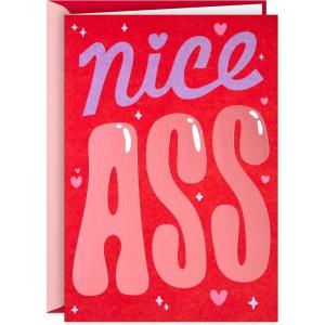Hallmark Shoebox Funny Valentine’s Day Card (Nice Butt) for Husband, Wife, Boyfriend, Girlfriend(Red)