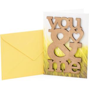 Hallmark Signature Anniversary Card for Husband, Wife, Boyfriend, Girlfriend (Love of My Life)(Wooden You & Me)