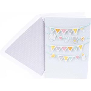 Hallmark Signature Baby Shower Card for New Parents (Hello Little One) Welcome New Baby, Congratulations, Gender Reveal(Hello Little One)