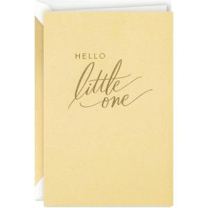 Hallmark Signature Baby Shower Card for New Parents (Hello Little One) Welcome New Baby, Congratulations, Gender Reveal(Hello Little One (Yellow))