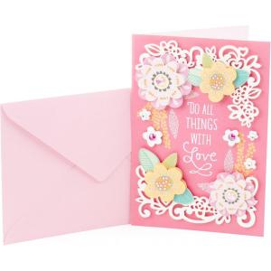Hallmark Signature Birthday Card for Her (Sparkly Birthday Cake)(Scattered Flowers)