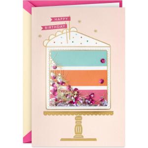 Hallmark Signature Birthday Card for Her (Sparkly Birthday Cake)(Sparkly Birthday Cake)