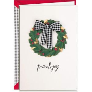 Hallmark Signature Christmas Card (Peace and Joy Wreath)(Peace and Joy Wreath)