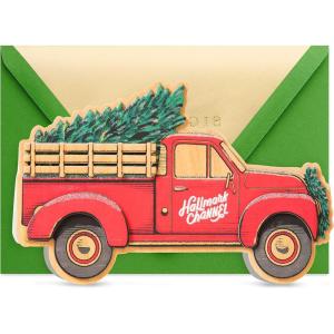 Hallmark Signature Christmas Card (Red Truck)(Hallmark Channel  Vintage Red Truck)