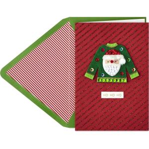 Hallmark Signature Christmas Card (Red Truck)(Santa Sweater)