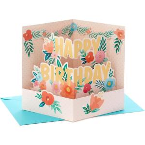 Hallmark Signature Paper Wonder Pop Up Card, Happy Thoughts Bouquet (Nurses Day Card, Teacher Appreciation, Healthcare Worker Gift) (1299RZH1135)(Flower Garland)