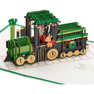 Hallmark Signature Paper Wonder Pop Up Christmas Card (Christmas Train)(Pop Up  Christmas Train)