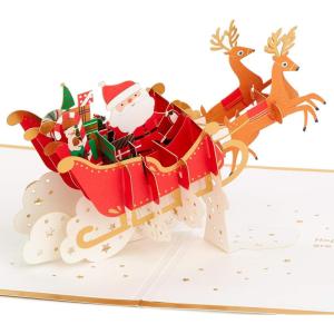 Hallmark Signature Paper Wonder Pop Up Christmas Card (Classic Wreath)(Santa Pop Up Card)