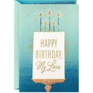 Hallmark Signature Romantic Birthday Card (Love You More Letterboard)(My Love)