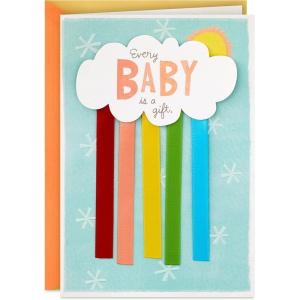 Hallmark Star Wars Baby Shower Card for New Parents (Baby Yoda, Force is Strong) Welcome New Baby, Congratulations, Gender Reveal, May the 4th(Every Baby Is a Gift)