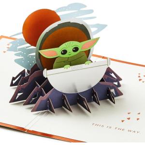 Hallmark Star Wars Pop Up Birthday or Congratulations Card (Baby Yoda) May the 4th, Signature Paper Wonder 3D Card(Pop Up  Baby Yoda)