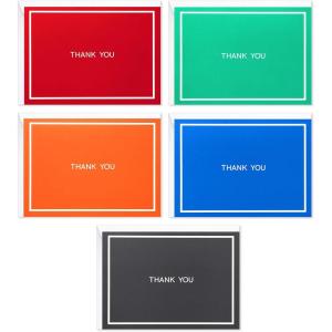 Hallmark Thank You Cards Assortment, Red, Green, Blue, Black, Orange (50 Cards for Business, Weddings, Baby Showers, Bridal Showers, All Occasion)(Multicolor)