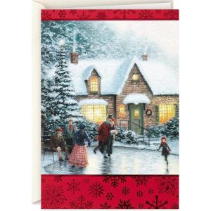 Hallmark Thomas Kinkade Boxed Christmas Cards, Ice Skating (40 Cards and Envelopes)(Ice Skating)