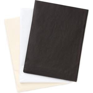 Hallmark White, Black and Ivory Bulk Tissue Paper (120 Sheets) for Gift Bags, Weddings, Graduations, Valentine’s Day, Christmas(White  Black  Ivory)