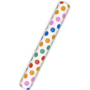 Hallmark Wrapping Paper Mini Roll – Orange, Blue, Pink and Green Stripes Gift Wrap Paper (1 Mini Roll: 40 sq. ft. ttl.) for Birthdays, Graduations, Mother’s Day, Any Occasion(Polka Dot)