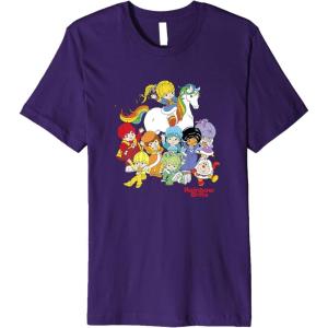Rainbow Brite & Friends Vintage Color Kids And Sprites Group Premium T-Shirt(Purple)