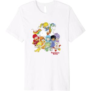Rainbow Brite & Friends Vintage Color Kids And Sprites Group Premium T-Shirt(White)