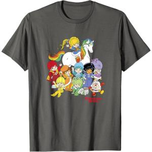 Rainbow Brite & Friends Vintage Color Kids And Sprites Group T-Shirt(Asphalt Grey)